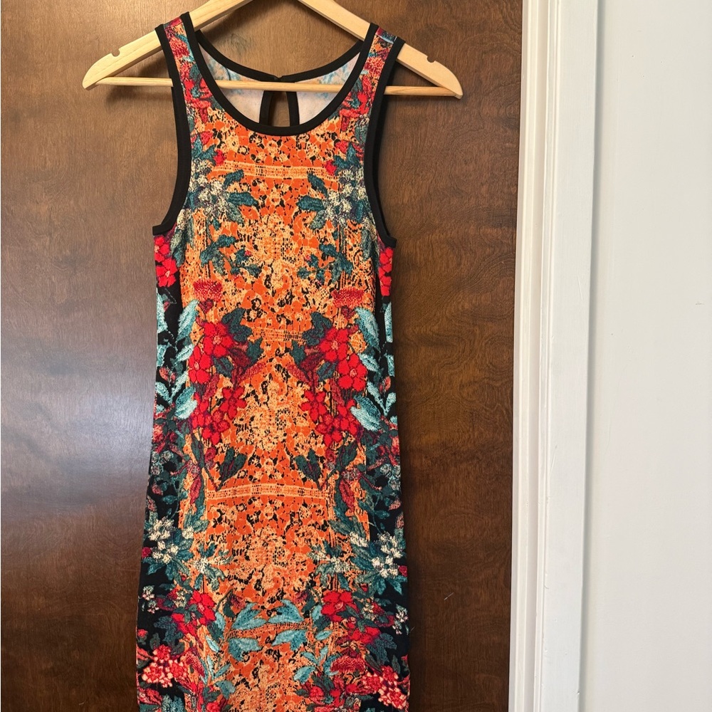 bebe Multicolor Floral Mini Dress